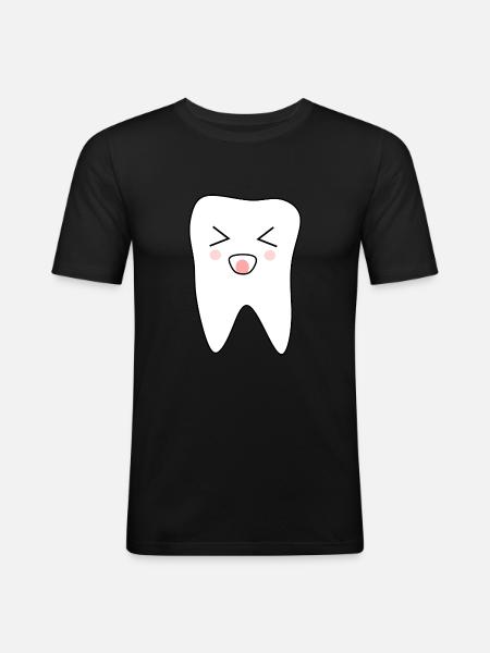Tooth, teeth, dentist - Men's Slim Fit T-Shirt - black
