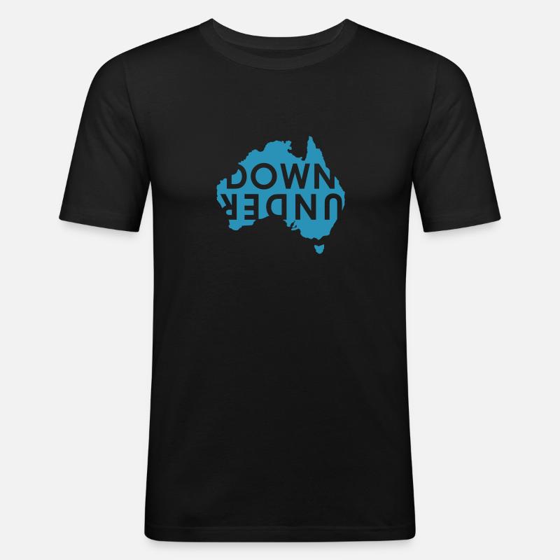 australia Down Under Landmark Australien - Männer Slim Fit T-Shirt - Schwarz