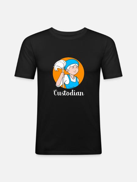 School caretaker - Men's Slim Fit T-Shirt - black