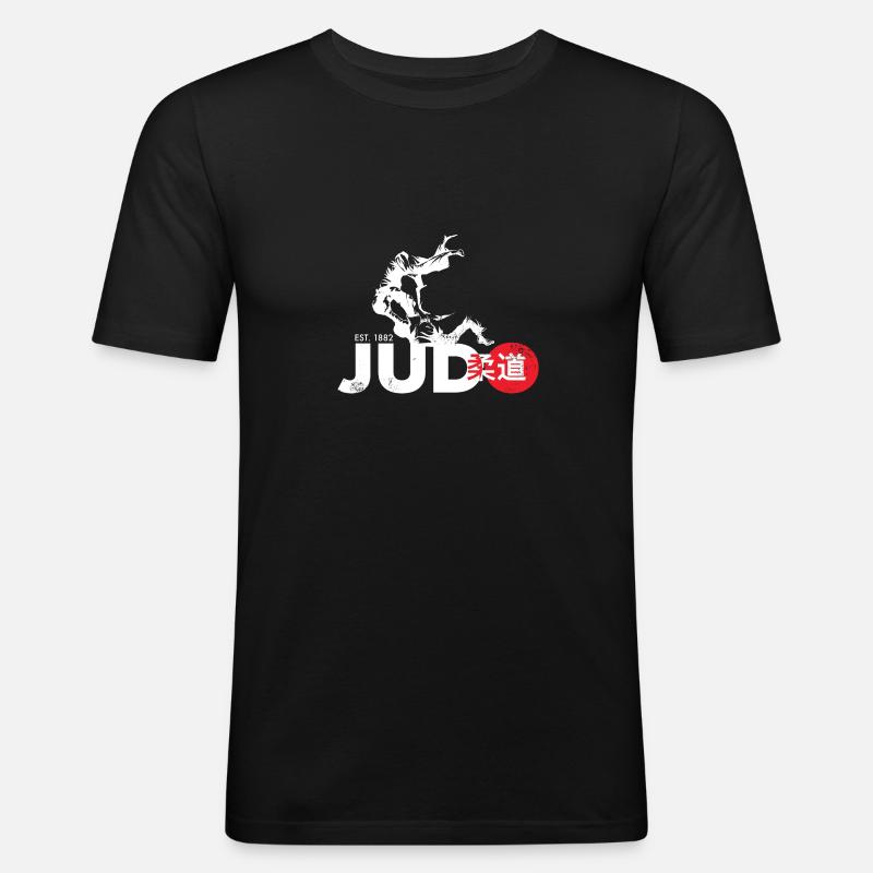 Judo - Männer Slim Fit T-Shirt - Schwarz