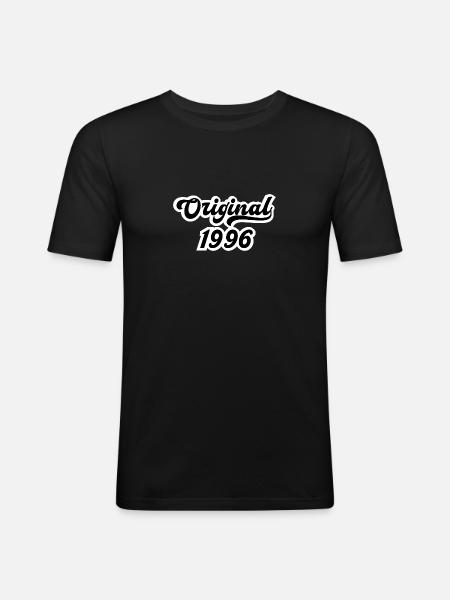 1996 Birthday - Men's Slim Fit T-Shirt - black