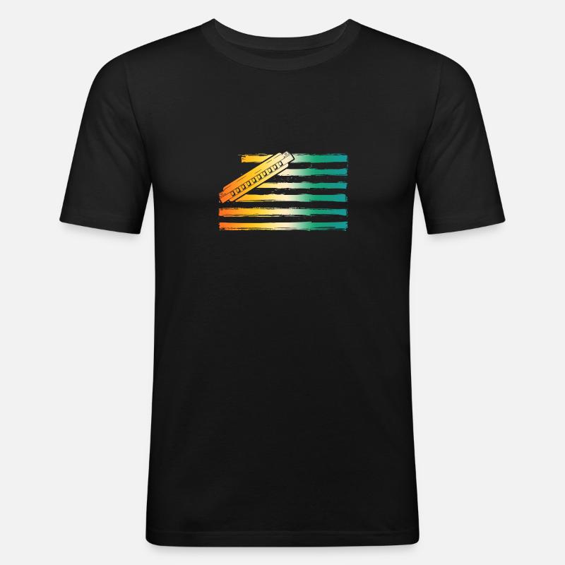 Harmonica Harmonica - Men's Slim Fit T-Shirt - black