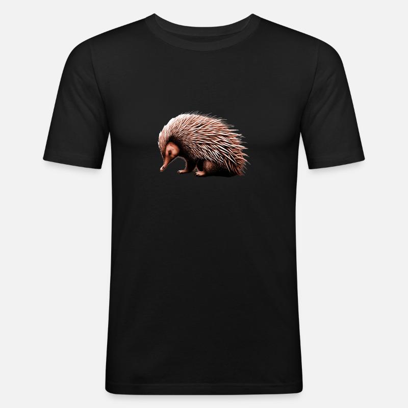 Echidna - Männer Slim Fit T-Shirt - Schwarz