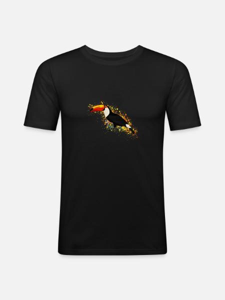 Toucan Bird Bird Lover Birdwatcher - Men's Slim Fit T-Shirt - black