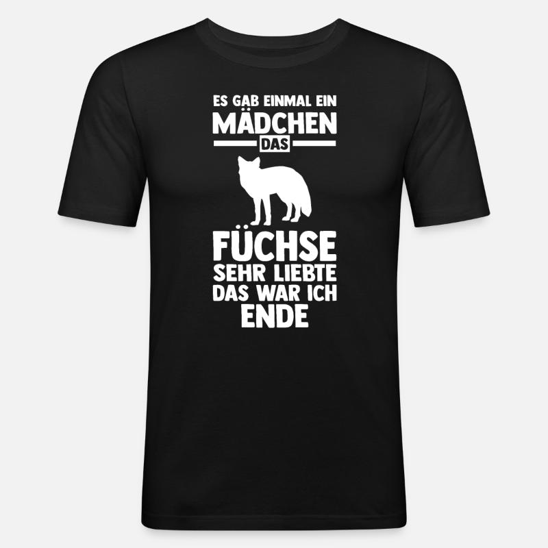 Fuchs - Männer Slim Fit T-Shirt - Schwarz