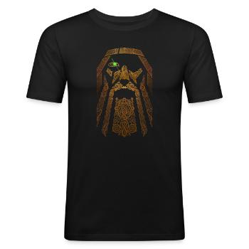 Viking - T-shirt près du corps Homme - noir - Devant - Nik (191cm)
