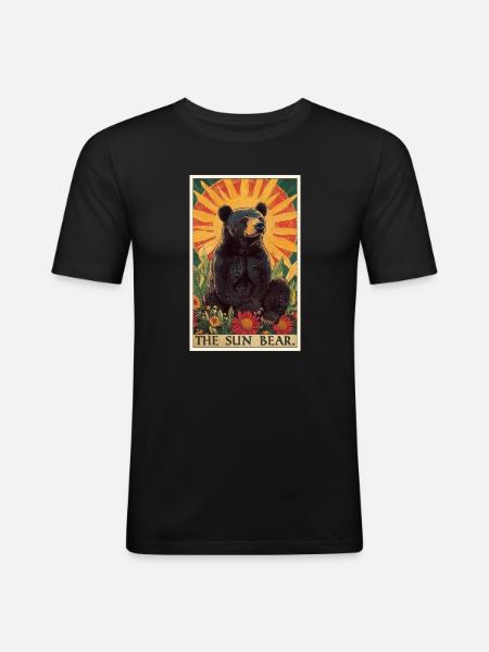 Sun Bear Malay Bear - Men's Slim Fit T-Shirt - black
