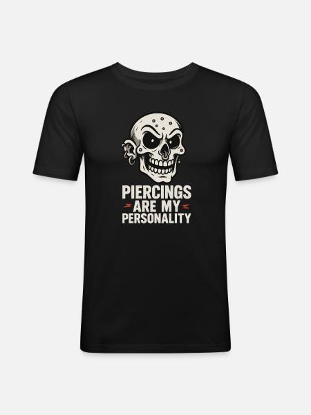 Piercing Addict Body Mod Enthusiast - Men's Slim Fit T-Shirt - black