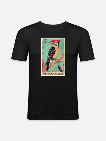 Spechte Specht - Männer Slim Fit T-Shirt - Schwarz