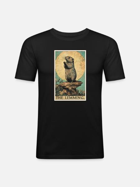 Lemmings Lemming - T-shirt près du corps Homme - noir