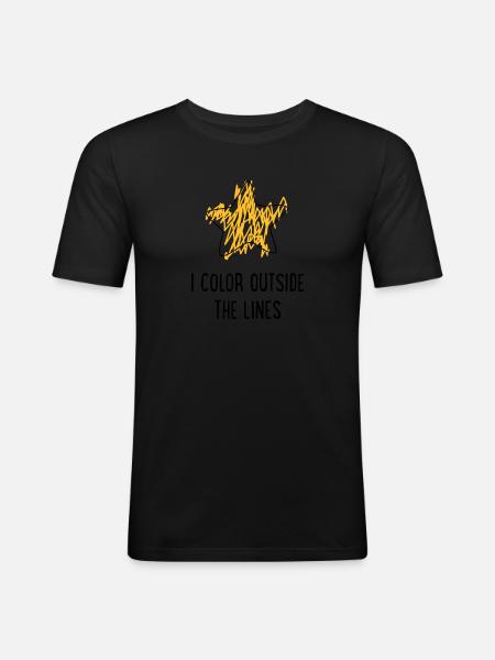 unangepasst - Männer Slim Fit T-Shirt - Schwarz