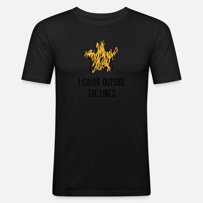 inadaptée - T-shirt près du corps Homme - noir