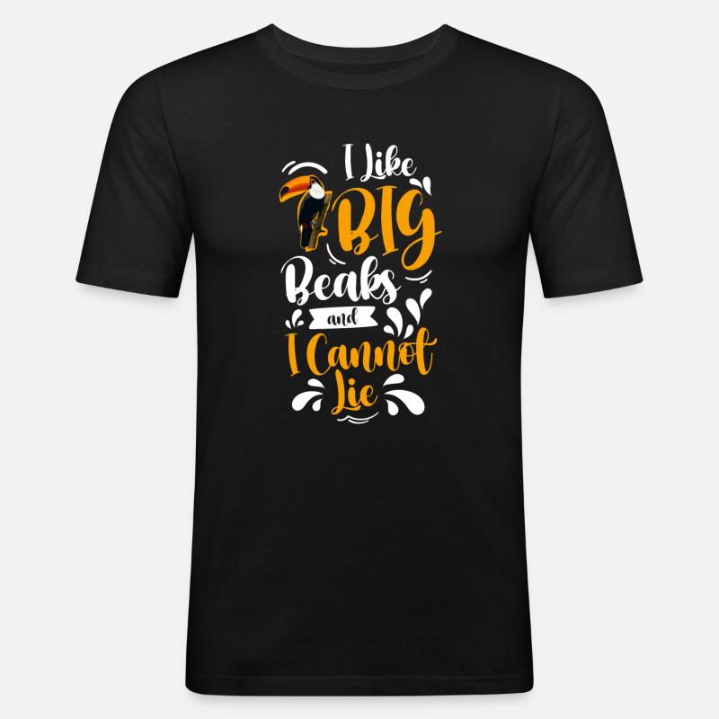 Toucan Regenwald Schnabel - Männer Slim Fit T-Shirt - Schwarz
