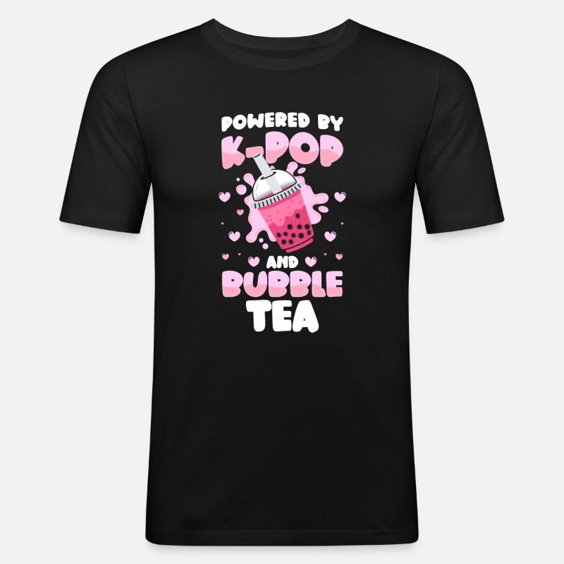 Bubble Tea Sirop mignon Tapioca - T-shirt près du corps Homme - noir