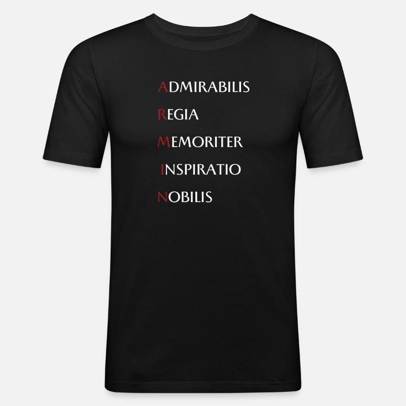 Armin - Männer Slim Fit T-Shirt - Schwarz