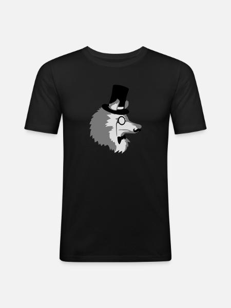 Sir Wolf Gentlemen Cylinder - Men's Slim Fit T-Shirt - black