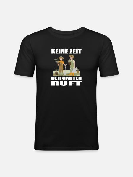 Garten - Männer Slim Fit T-Shirt - Schwarz