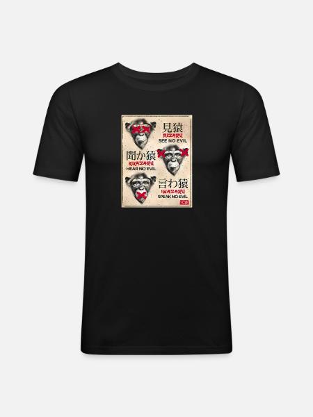 23F 0191 bk - Men's Slim Fit T-Shirt - black