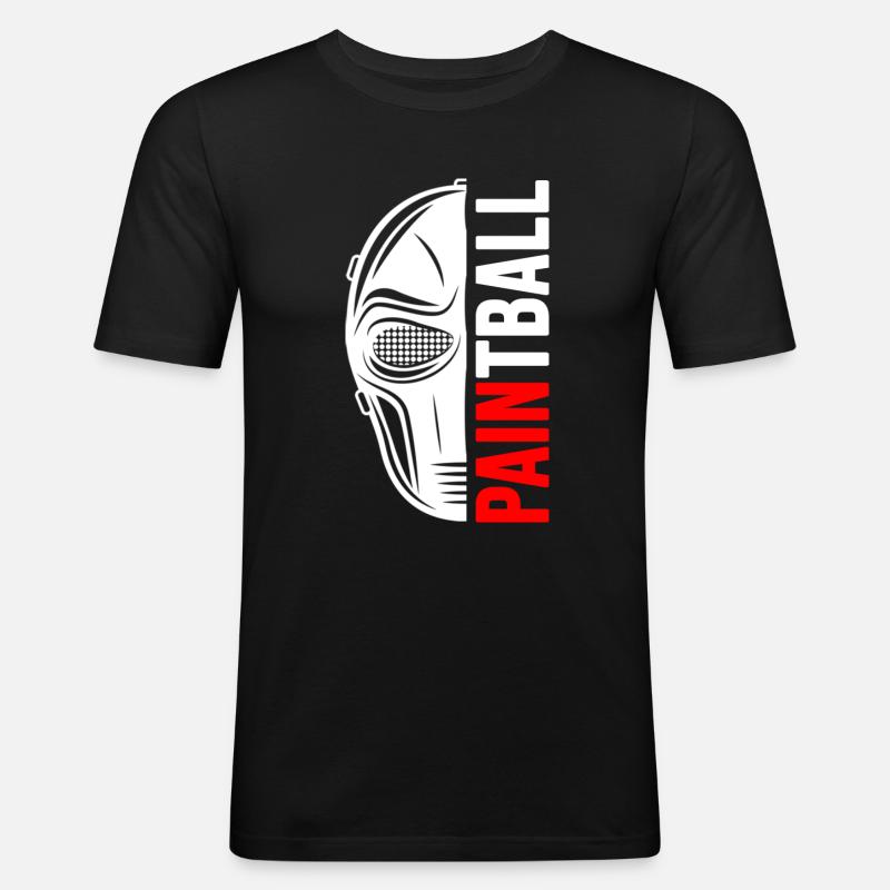 Paintball Gotcha Game Painter - T-shirt près du corps Homme - noir