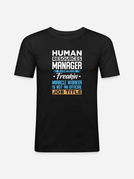 Human resources manager - Men's Slim Fit T-Shirt - black