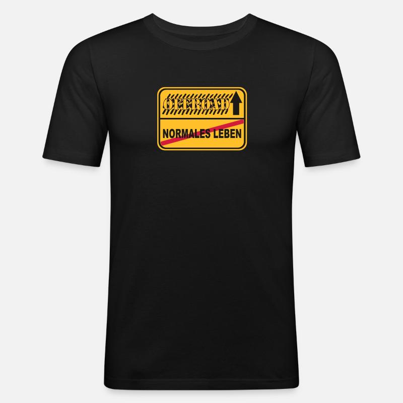 Offroad 4x4 - Männer Slim Fit T-Shirt - Schwarz