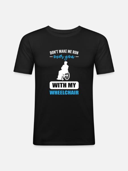 Wheelchair - Men's Slim Fit T-Shirt - black