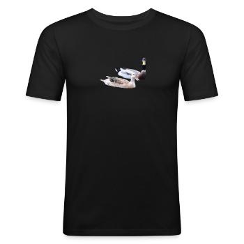 Ducks - Men's Slim Fit T-Shirt - black - Front - Nik (191cm)