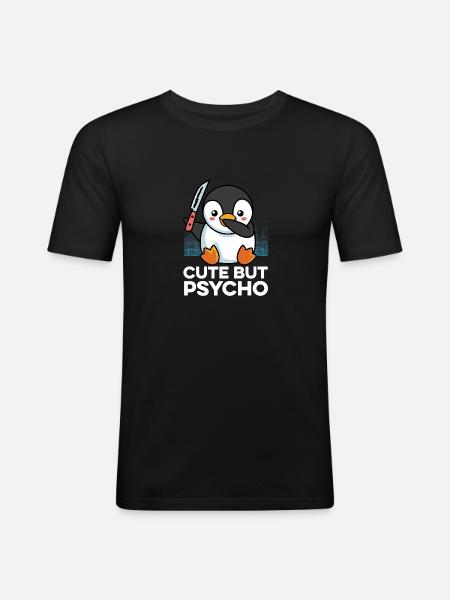 Sweet but psychopathic gift - Men's Slim Fit T-Shirt - black