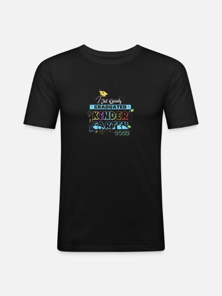 Officially completed kindergarten -graduation class - Men's Slim Fit T-Shirt - black