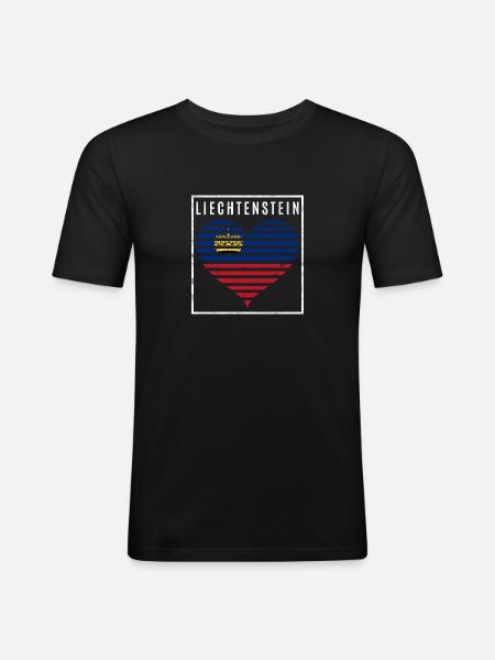 Liechtenstein - Men's Slim Fit T-Shirt - black