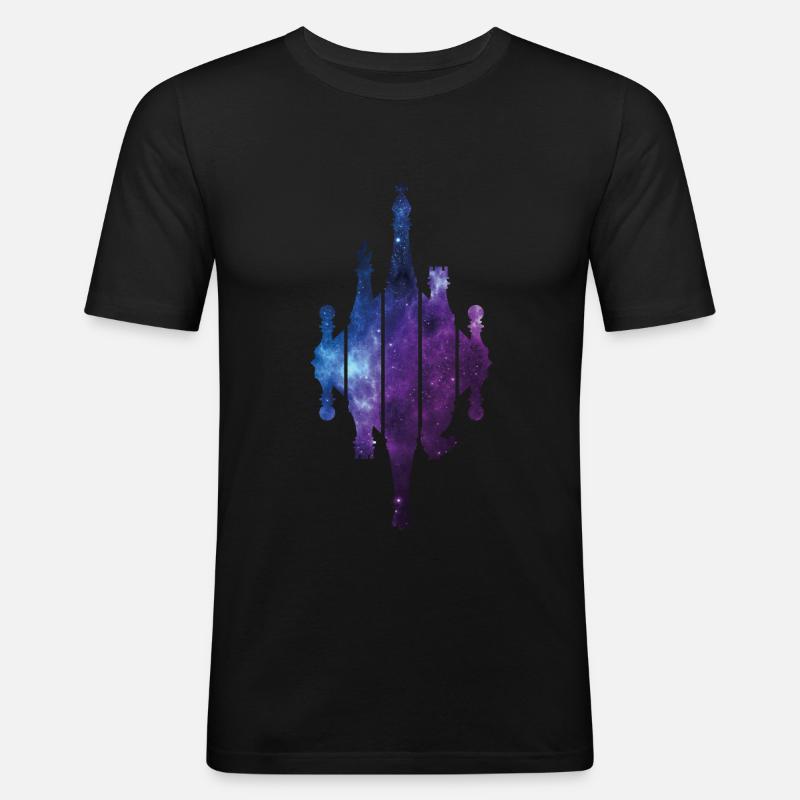 JOUEURS D’ÉCHECS PIÈCES D’ÉCHECS - T-shirt près du corps Homme - noir