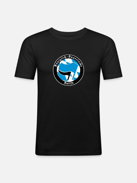 Königlich Bayerische Antifa - Männer Slim Fit T-Shirt - Schwarz