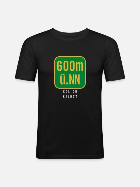 Col Du Kalmit - Männer Slim Fit T-Shirt - Schwarz