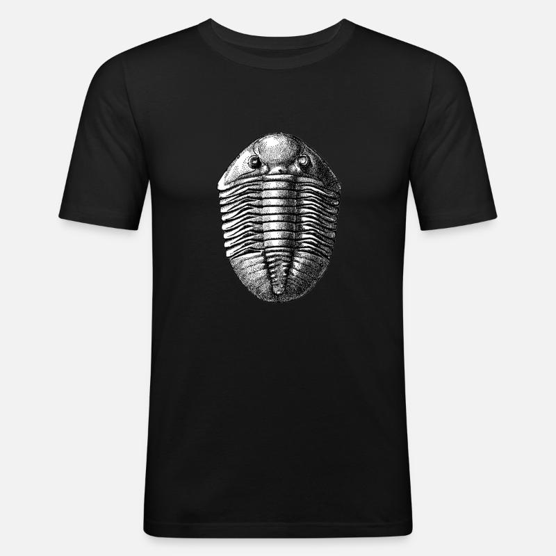 Asaphus espansus - Männer Slim Fit T-Shirt - Schwarz