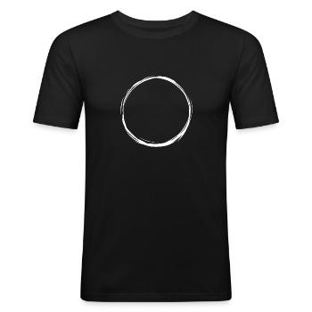 cercle - T-shirt près du corps Homme - noir - Devant - Nik (191cm)