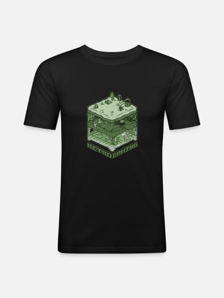 Retro Gaming - Men's Slim Fit T-Shirt - black