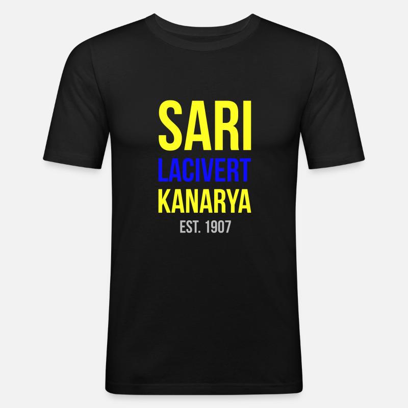 Kanarya - Männer Slim Fit T-Shirt - Schwarz