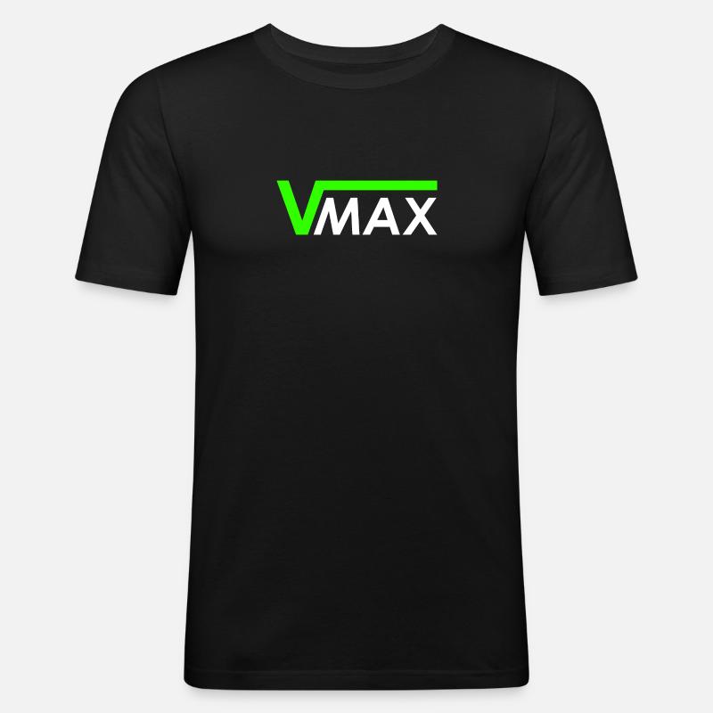 Maximum speed v_max green - Men's Slim Fit T-Shirt - black