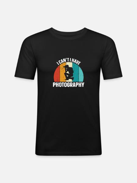 I can't take pictures - Men's Slim Fit T-Shirt - black