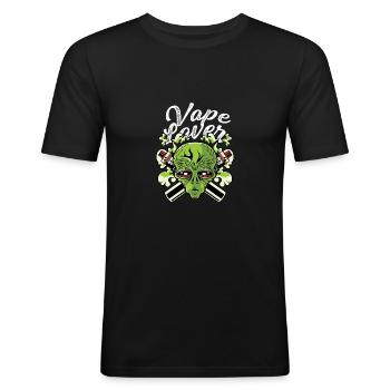 Vape lovers smoker poison - Men's Slim Fit T-Shirt - black - Front - Nik (191cm)