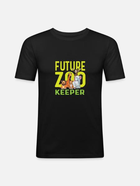 Future Zookeeper Zoologist Poison - Men's Slim Fit T-Shirt - black