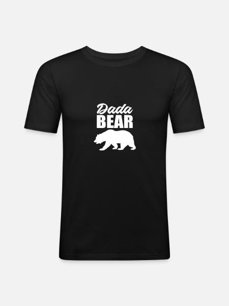 Dada Bear Loving Father Poison - Men's Slim Fit T-Shirt - black