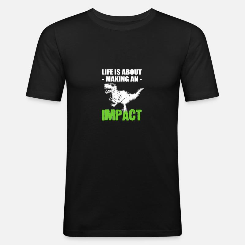 Wirkung machen Influencer Geschenk - Männer Slim Fit T-Shirt - Schwarz