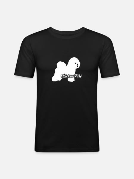 Bichon Frise - Men's Slim Fit T-Shirt - black