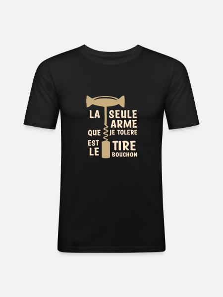 Cuisinier humour - T-shirt près du corps Homme - noir