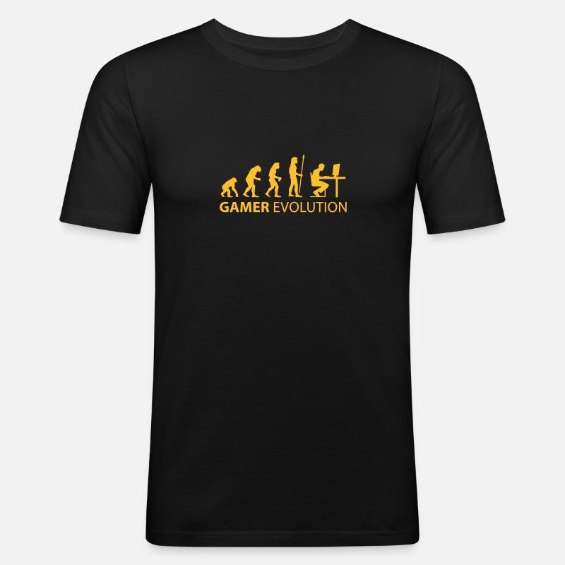 Gamer Evolution - Men's Slim Fit T-Shirt - black