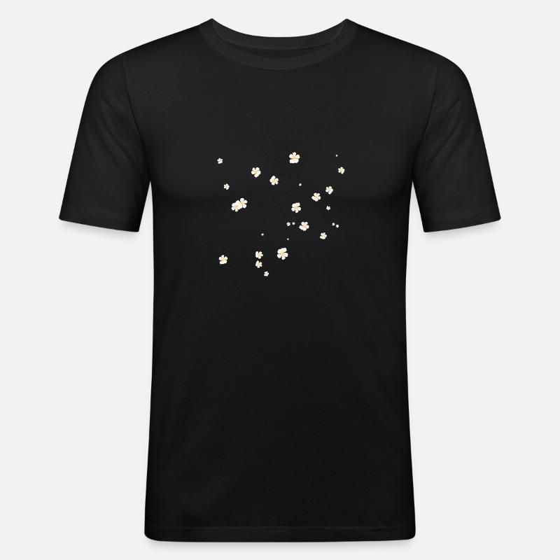flower chamomile nice gift - Men's Slim Fit T-Shirt - black