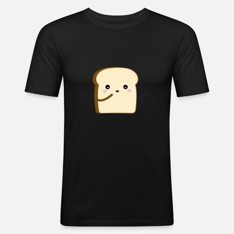 brot - Männer Slim Fit T-Shirt - Schwarz