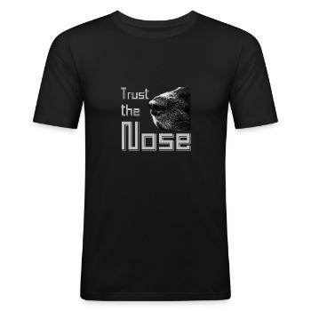 Nasenarbeit Hund Spürhund Diensthunde Geschenk - Männer Slim Fit T-Shirt - Schwarz - Vorne - Nik (191cm)