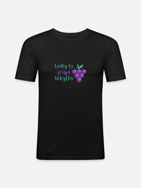 Going to grape lengths - Men's Slim Fit T-Shirt - black